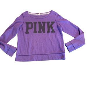 PINK Victoria’s Secret Y2K Purple Logo Spell Out Sweatshirt M